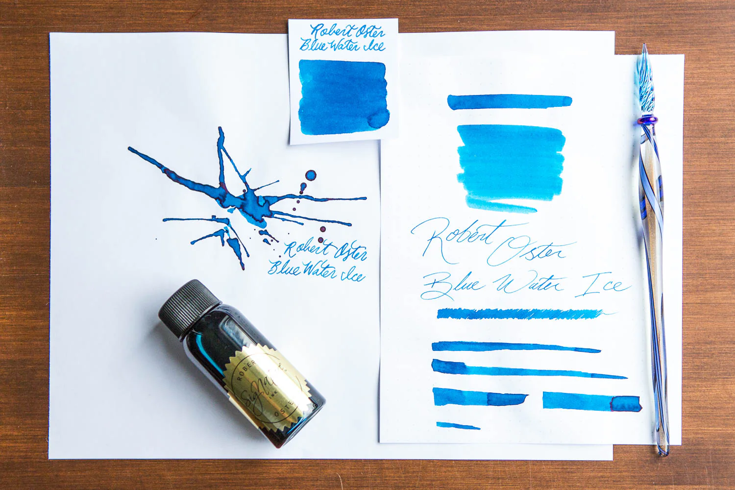 Robert Oster Blue Water Ice - 50ml Bottled Ink - Image 6