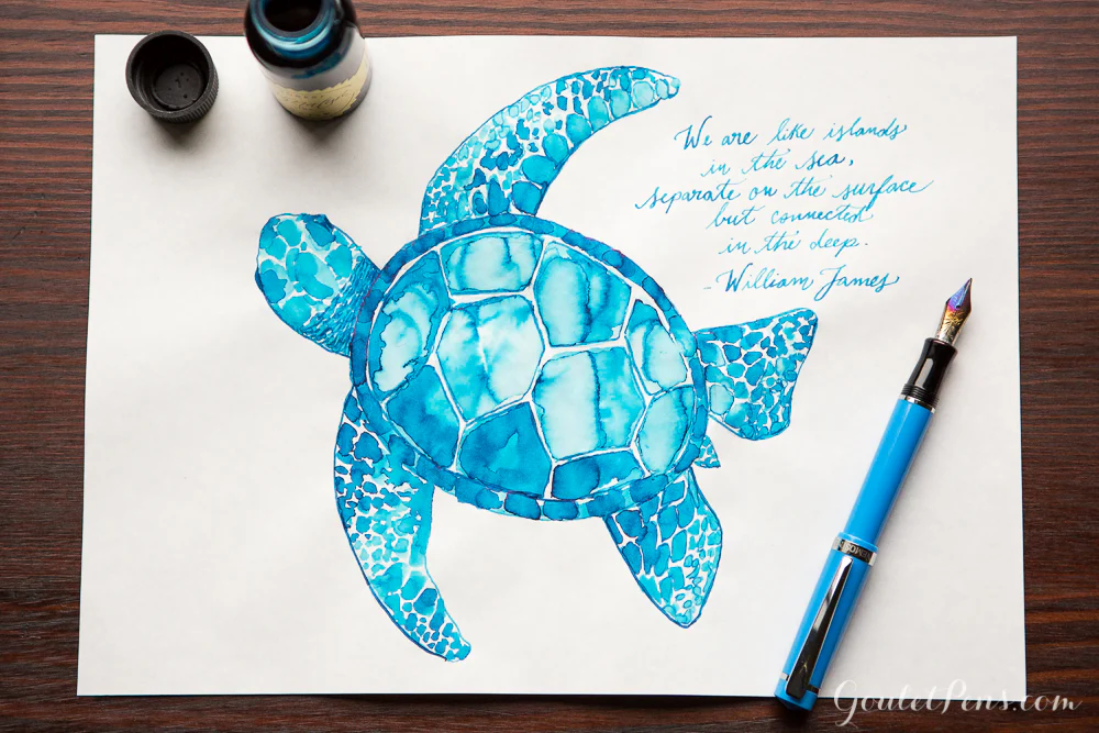 Robert Oster Bondi Blue - Ink Sample - Image 3