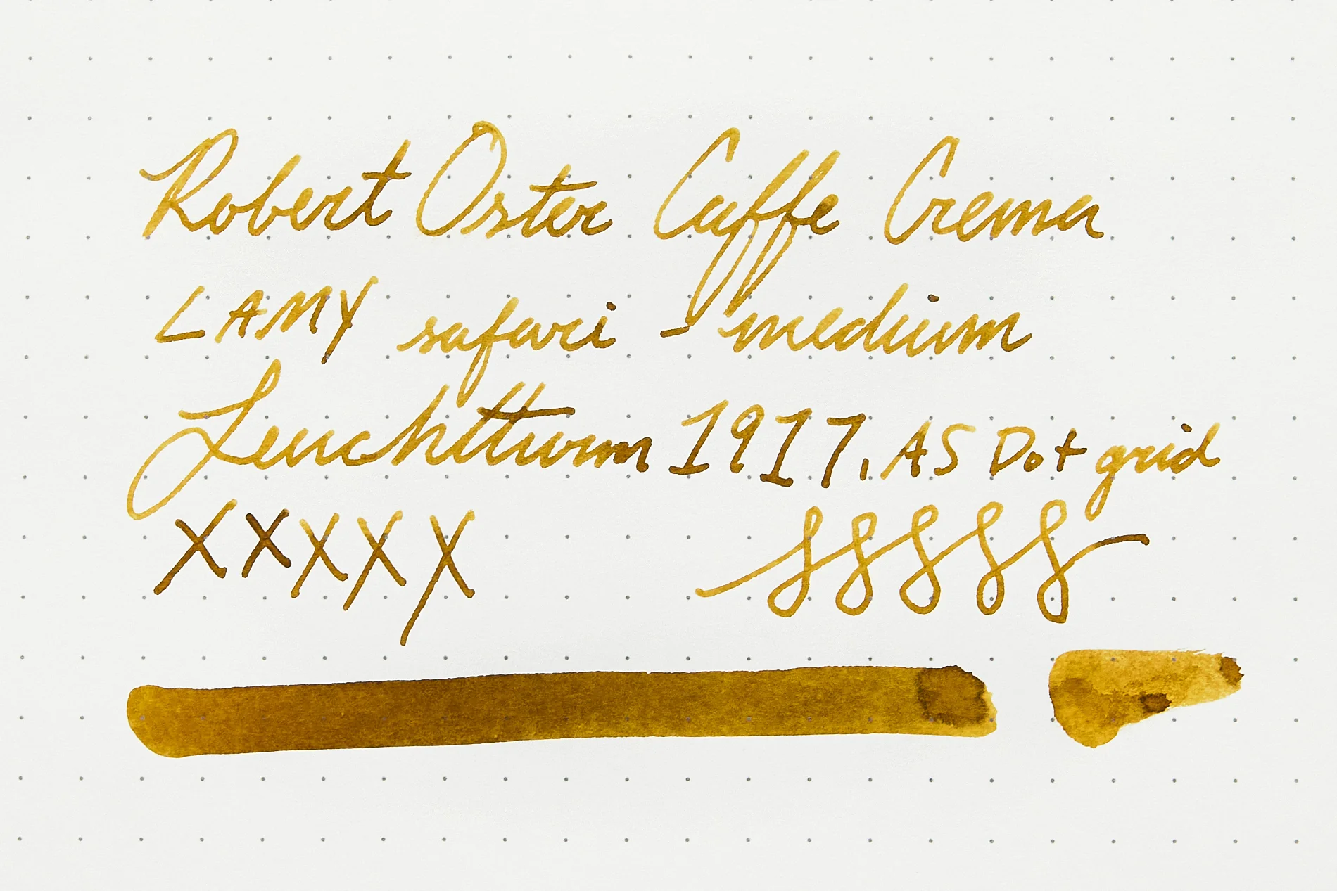 Robert Oster Caffe Crema - Ink Sample - Image 8