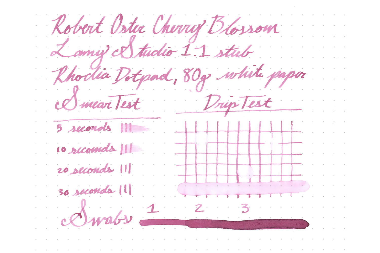 Robert Oster Cherry Blossom - Ink Sample - Image 6
