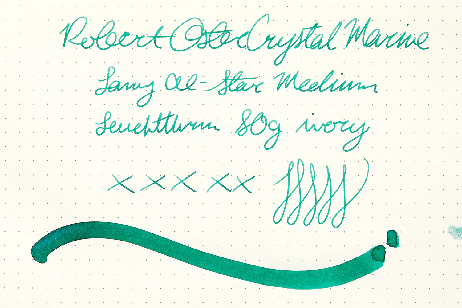 Robert Oster Crystal Marine - Ink Sample - Image 8