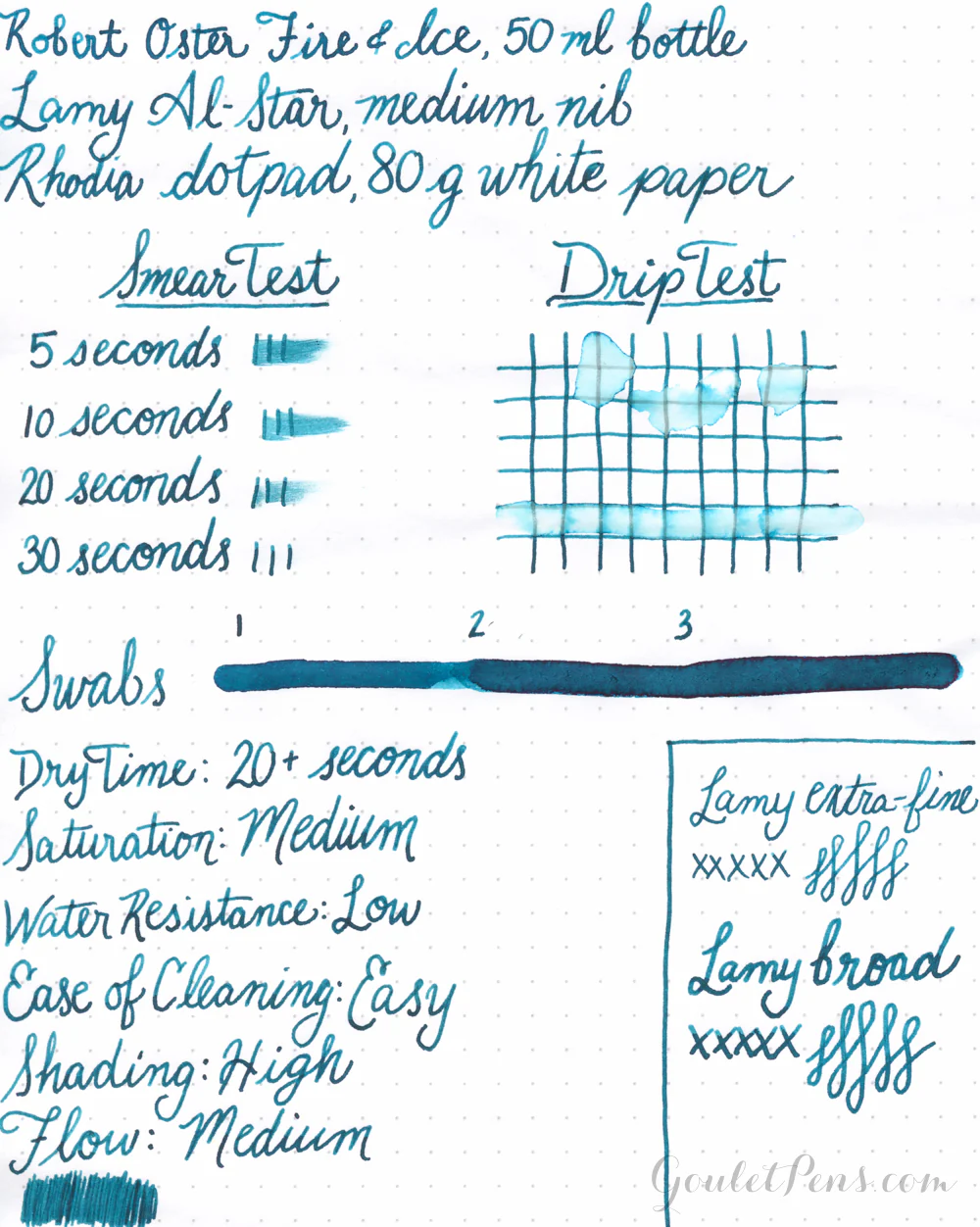 Robert Oster Fire & Ice - 50ml Bottled Ink - Image 13