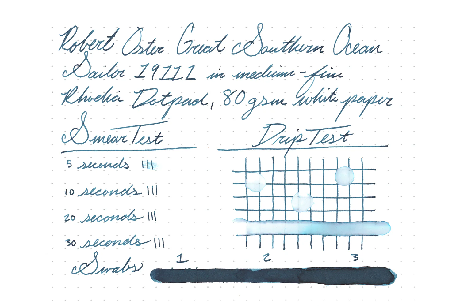 Robert Oster Great Southern Ocean - Ink Sample - Image 8