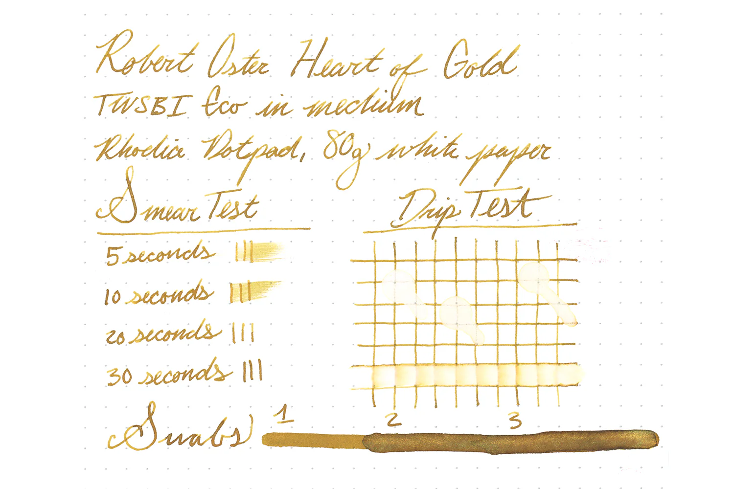 Robert Oster Heart of Gold - 50ml Bottled Ink - Image 2