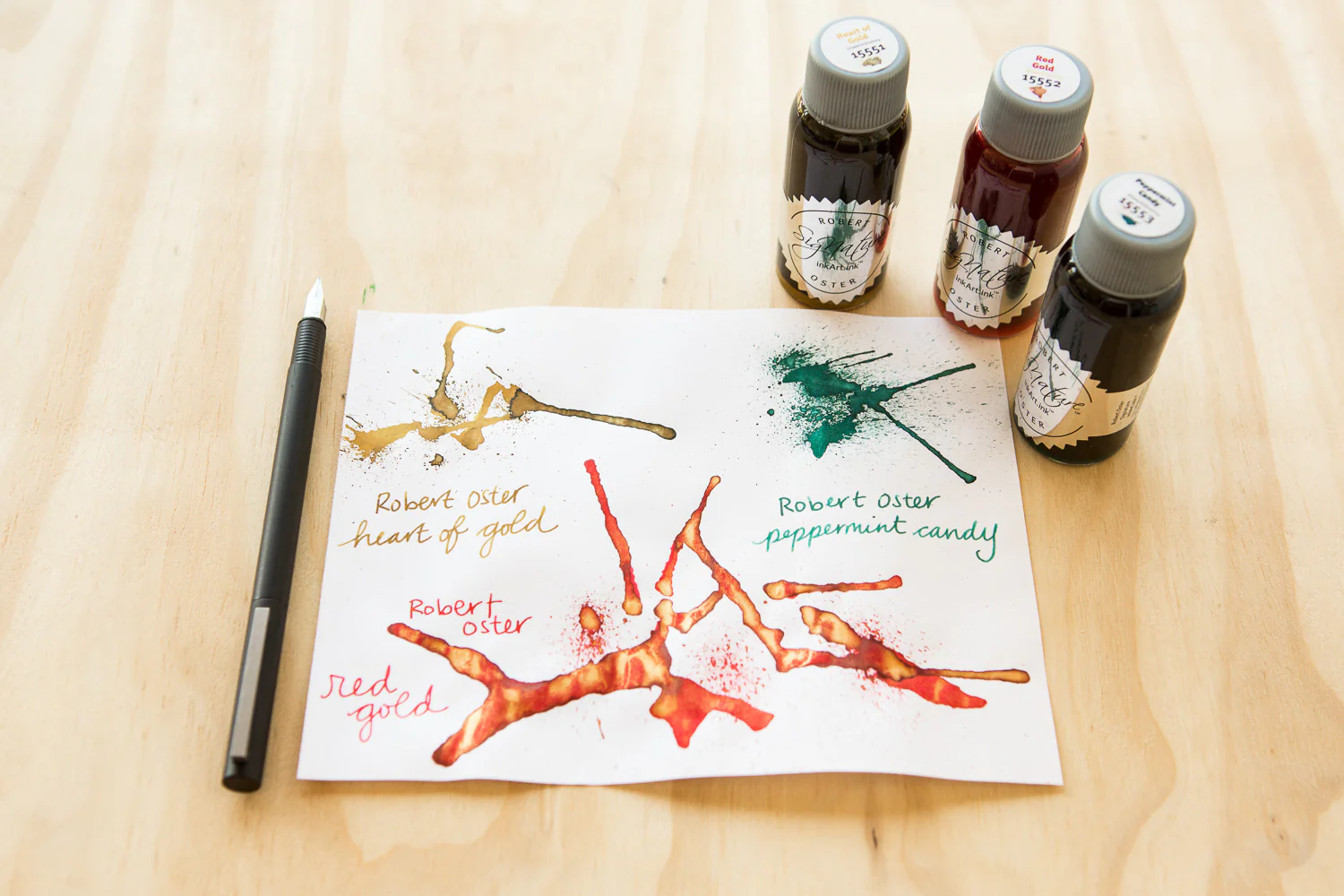 Robert Oster Heart of Gold - 50ml Bottled Ink - Image 5
