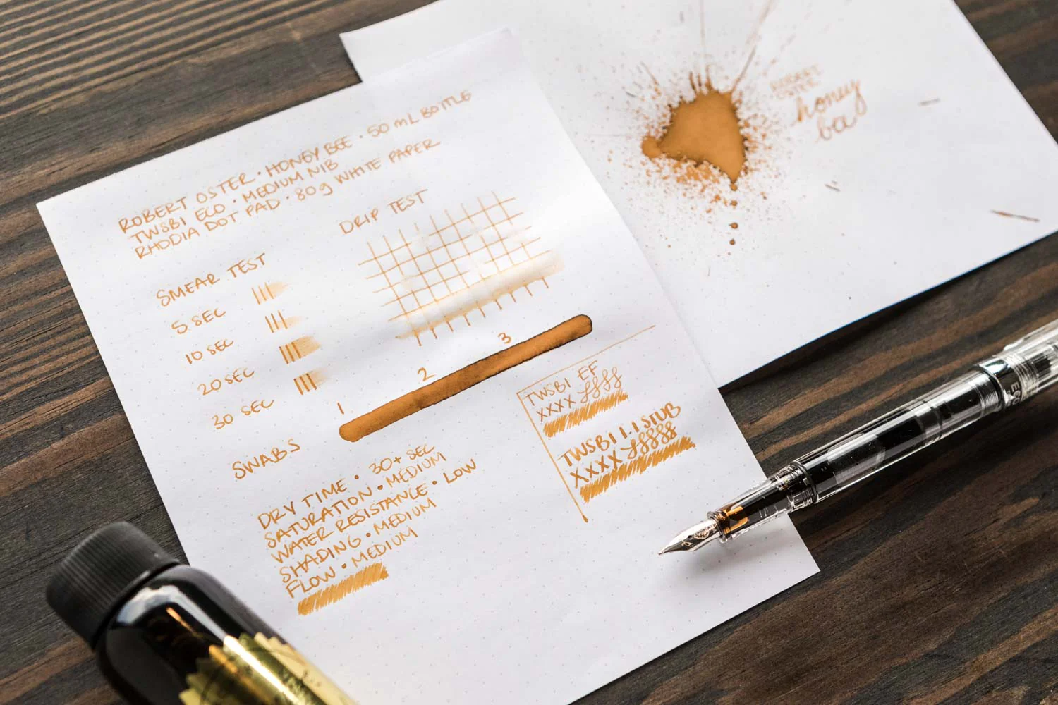 Robert Oster Honey Bee - 50ml Bottled Ink - Image 4