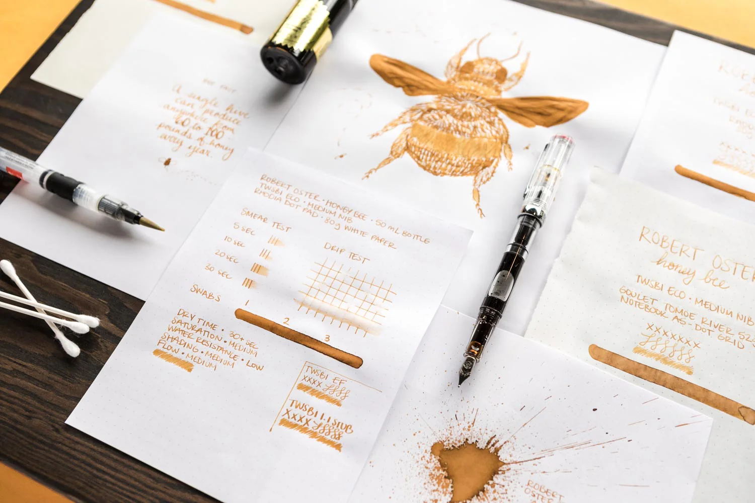 Robert Oster Honey Bee - 50ml Bottled Ink - Image 5