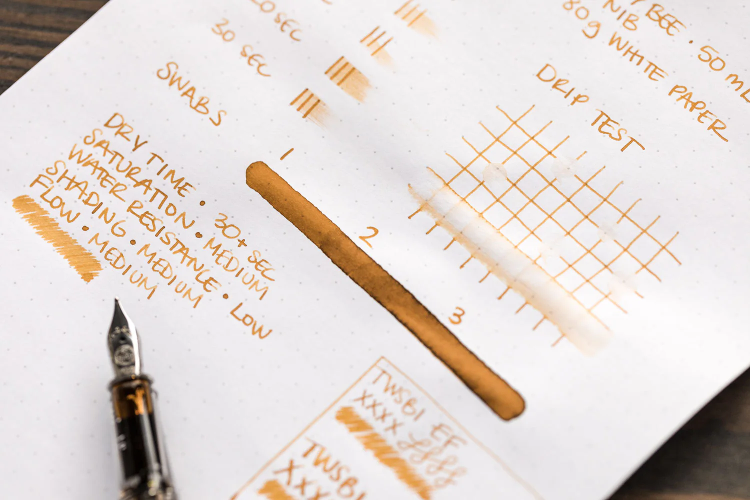 Robert Oster Honey Bee - Ink Sample - Image 4