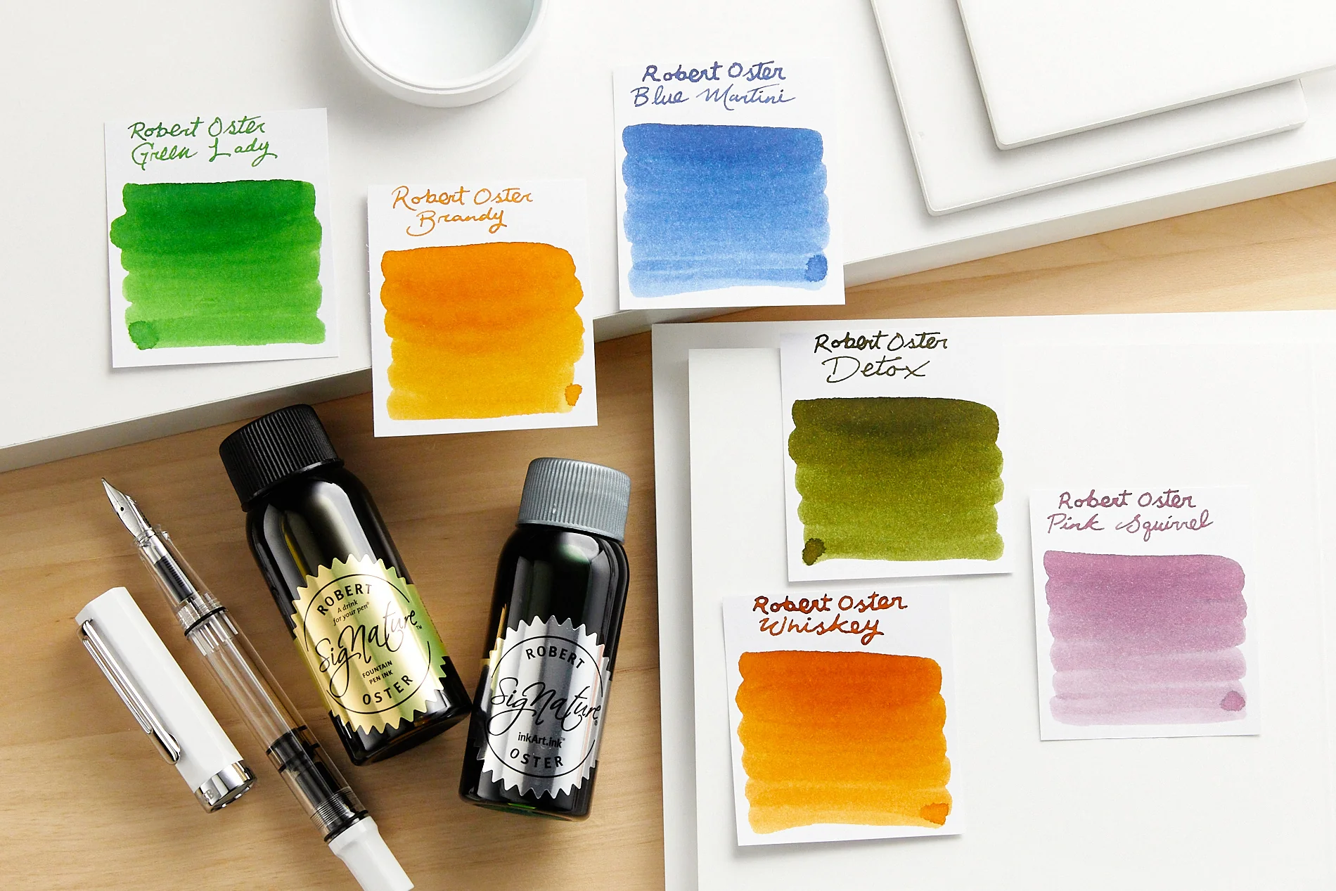 Robert Oster Pink Squirrel - 50ml Bottled Ink - Image 12