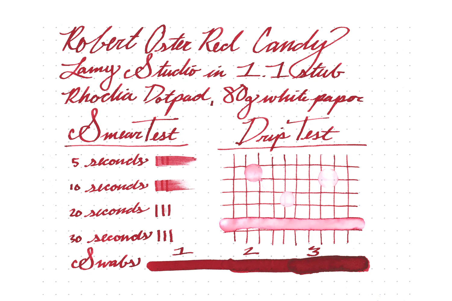 Robert Oster Red Candy - 50ml Bottled Ink - Image 2