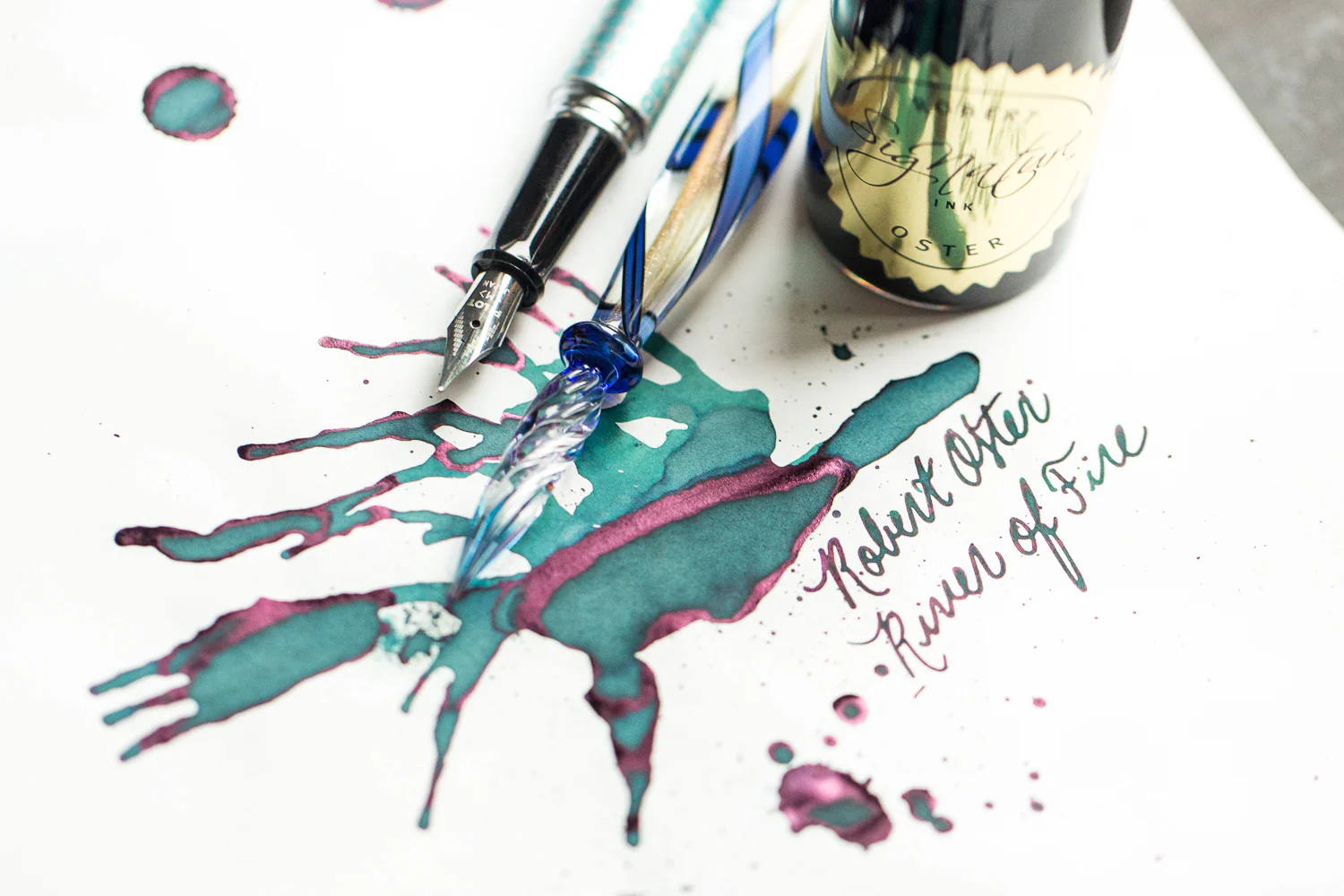 Robert Oster River of Fire - 50ml Bottled Ink - Image 11