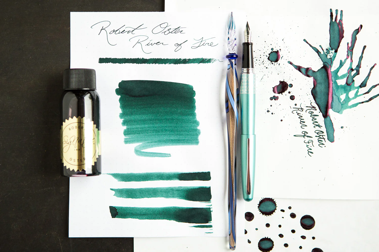 Robert Oster River of Fire - 50ml Bottled Ink - Image 12
