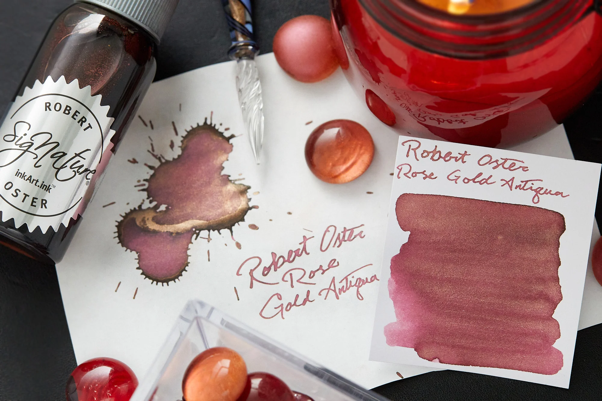 Robert Oster Rose Gold Antiqua - 50ml Bottled Ink - Image 2