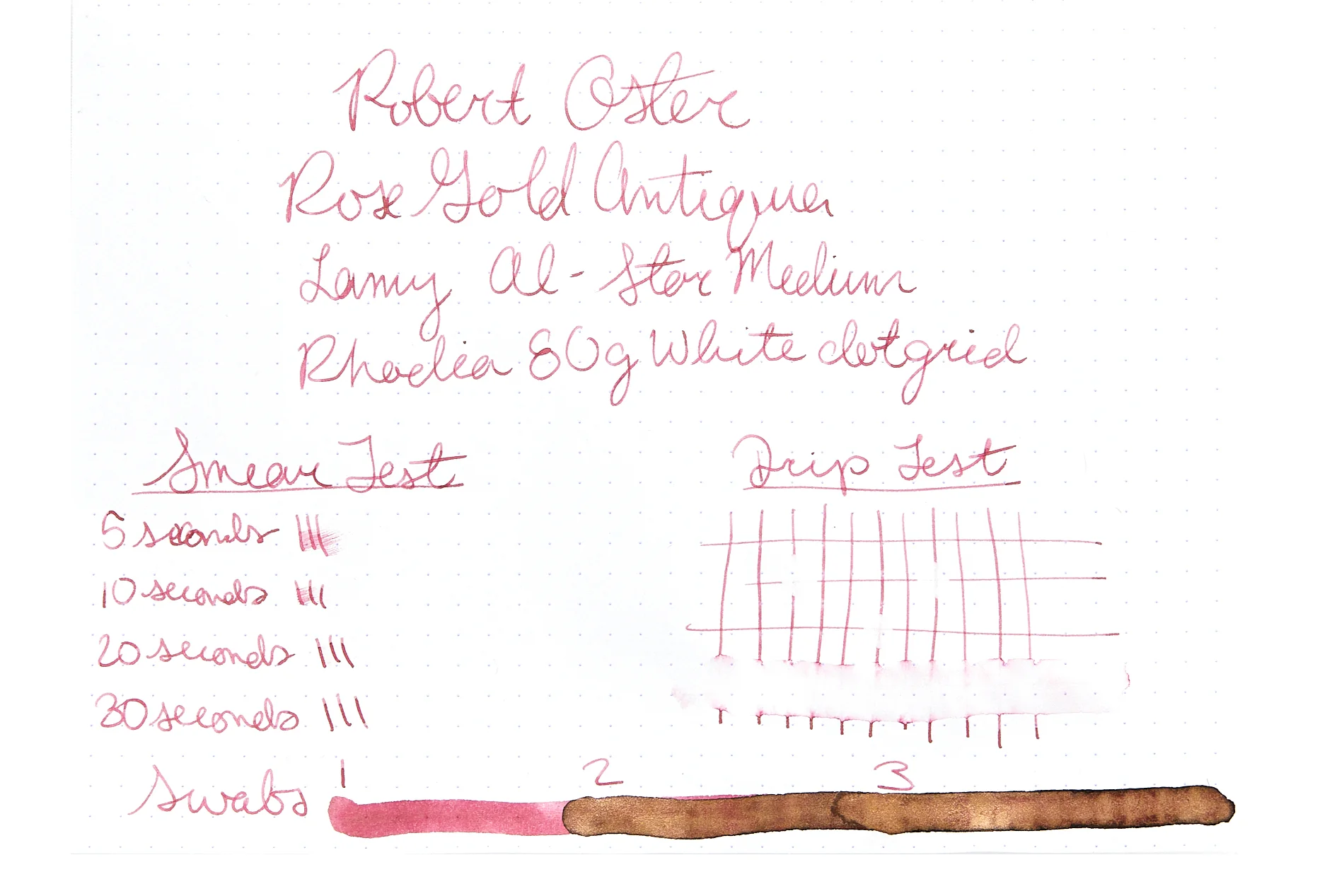 Robert Oster Rose Gold Antiqua - 50ml Bottled Ink - Image 4
