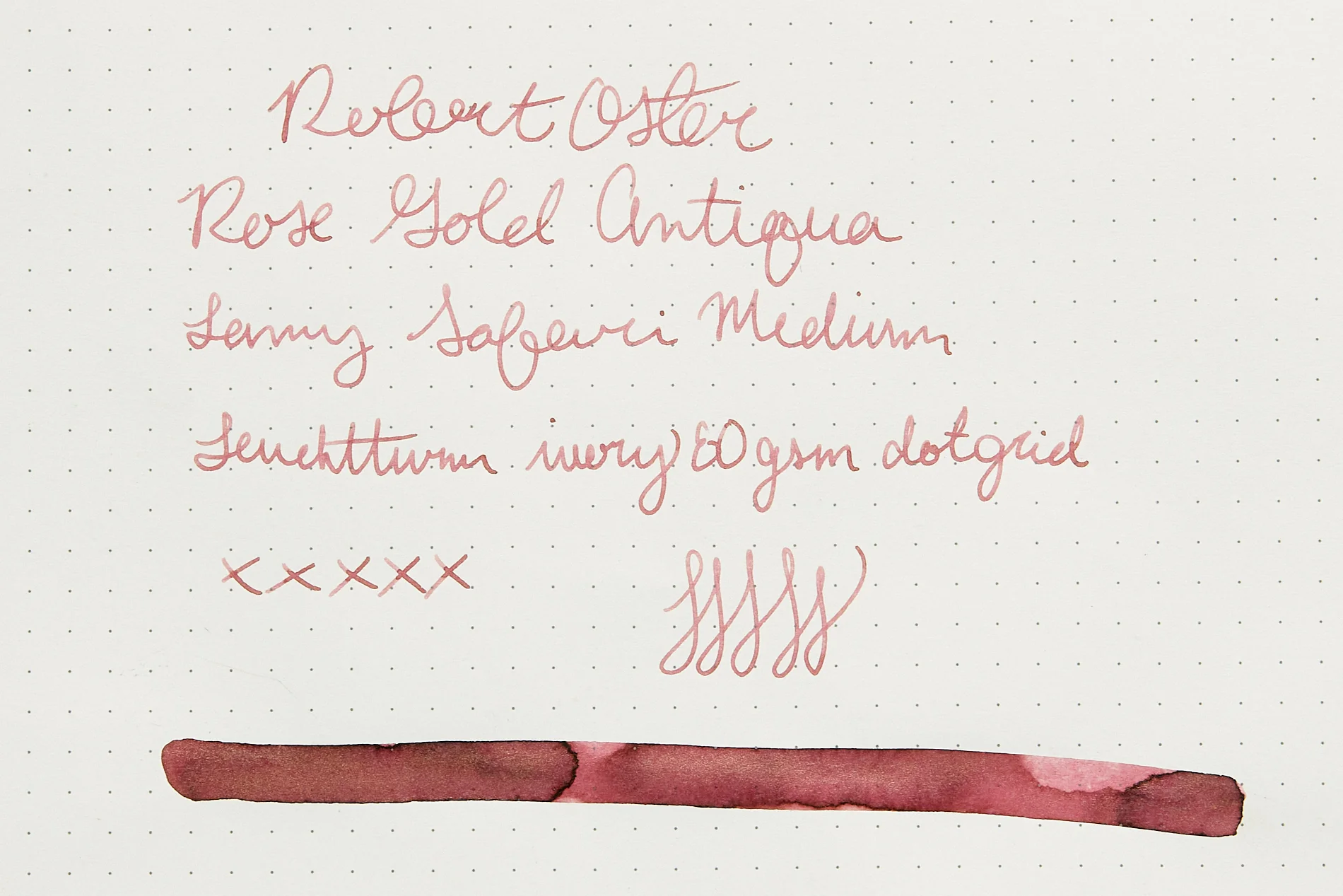 Robert Oster Rose Gold Antiqua - 50ml Bottled Ink - Image 6