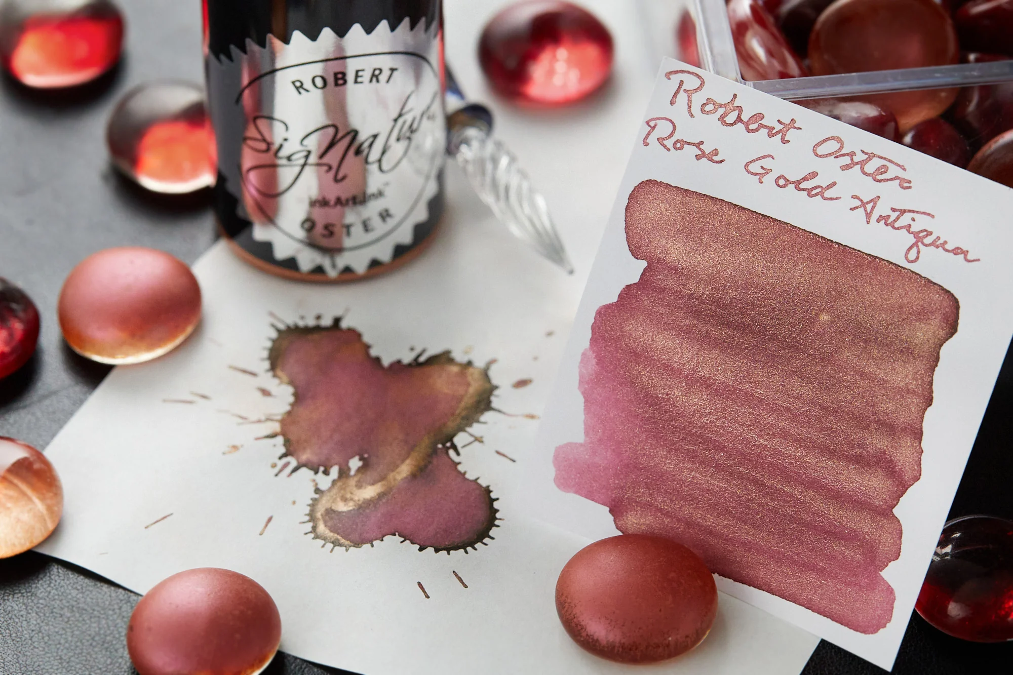 Robert Oster Rose Gold Antiqua - Ink Sample - Image 2
