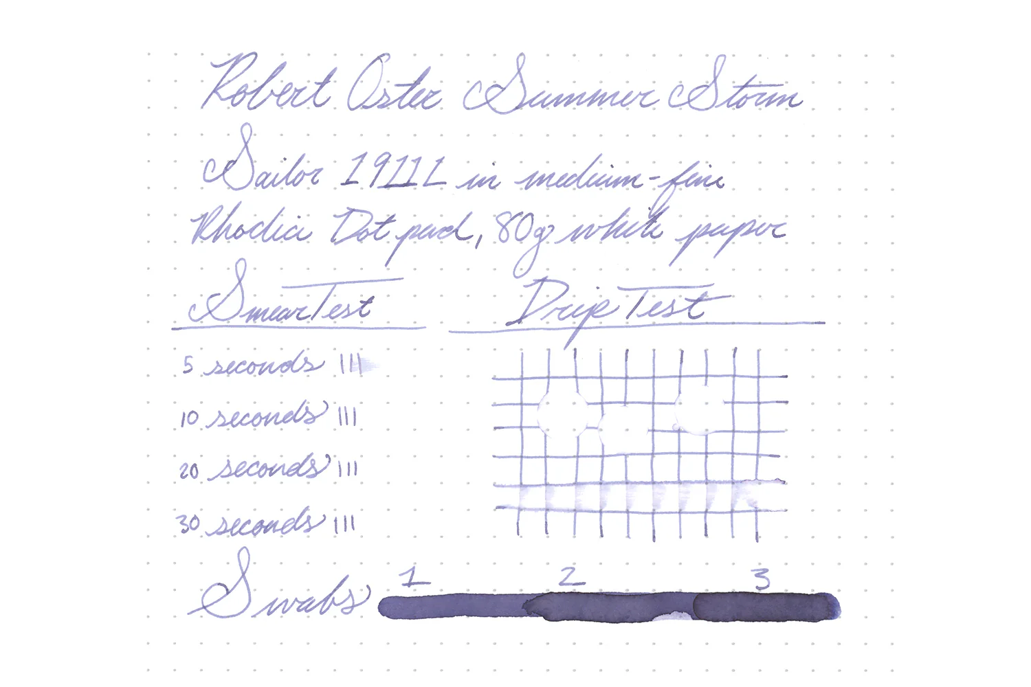Robert Oster Summer Storm - Ink Sample - Image 7