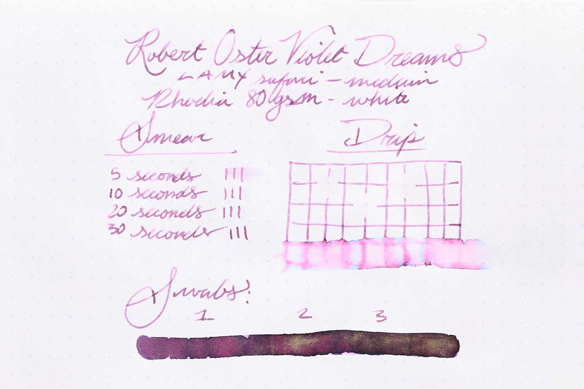 Robert Oster Violet Dreams - 50ml Bottled Ink - Image 6