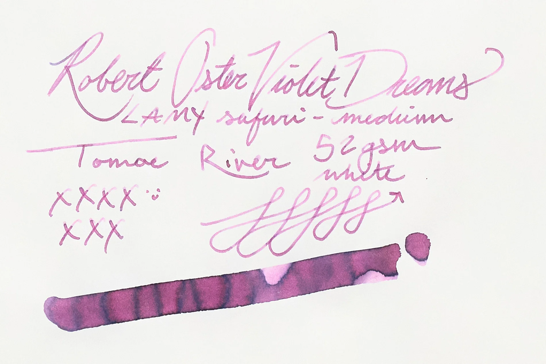 Robert Oster Violet Dreams - 50ml Bottled Ink - Image 7