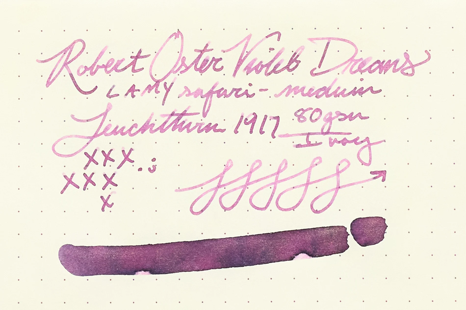 Robert Oster Violet Dreams - 50ml Bottled Ink - Image 8