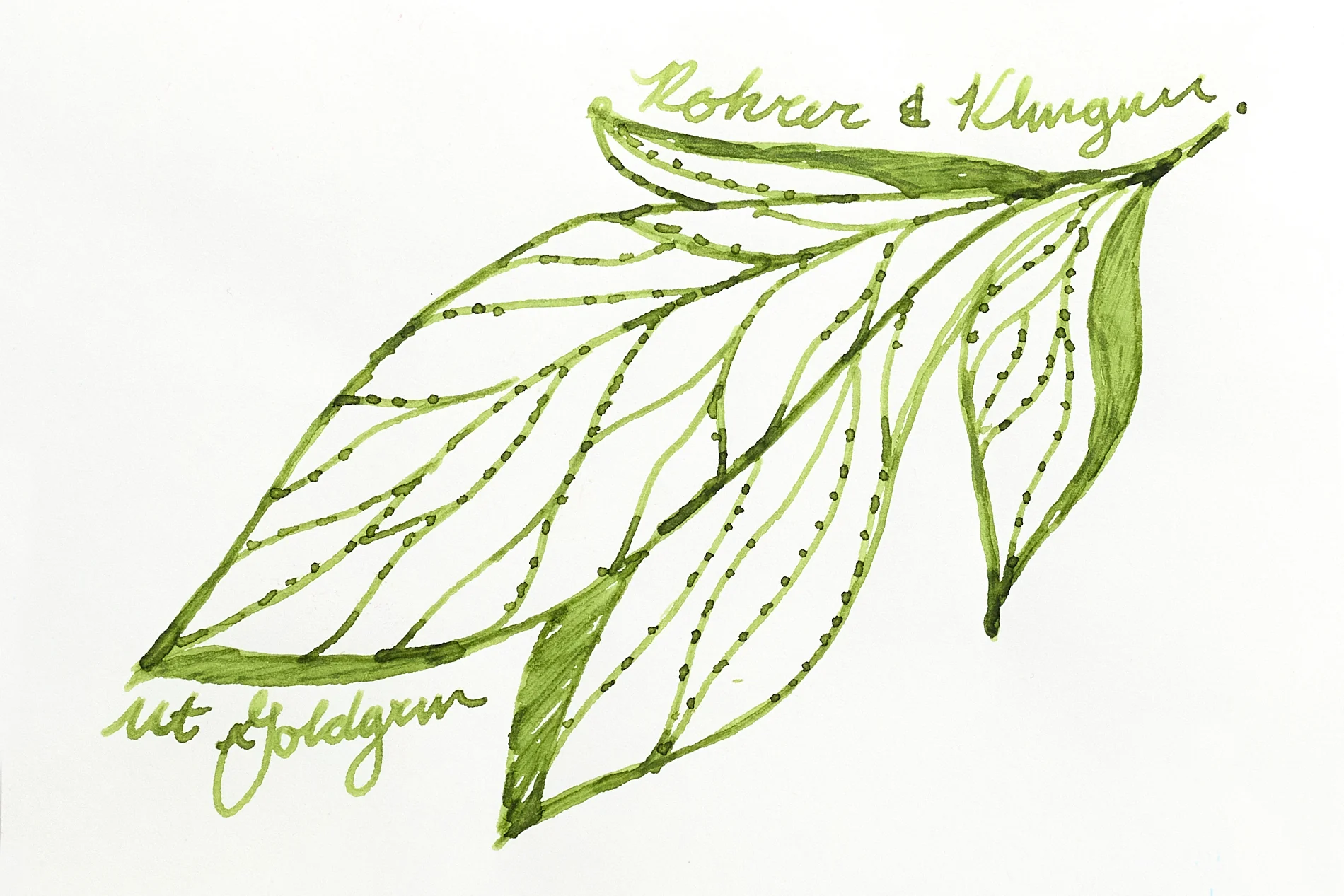 Rohrer & Klingner Alt-Goldgrun - Ink Sample - Image 4