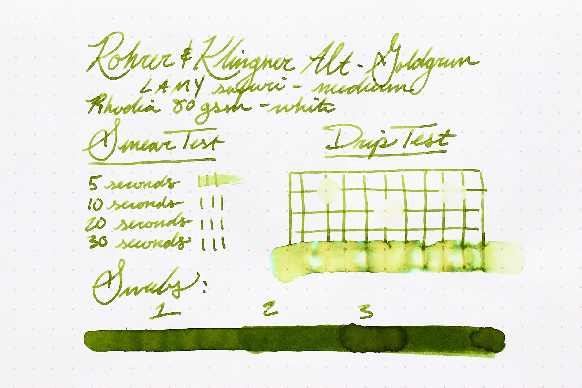 Rohrer & Klingner Alt-Goldgrun - Ink Sample - Image 11