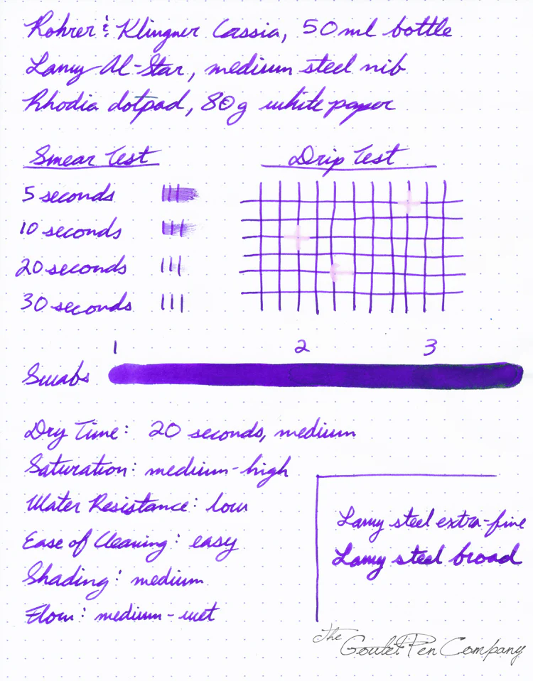 Rohrer & Klingner Cassia - Ink Sample - Image 7