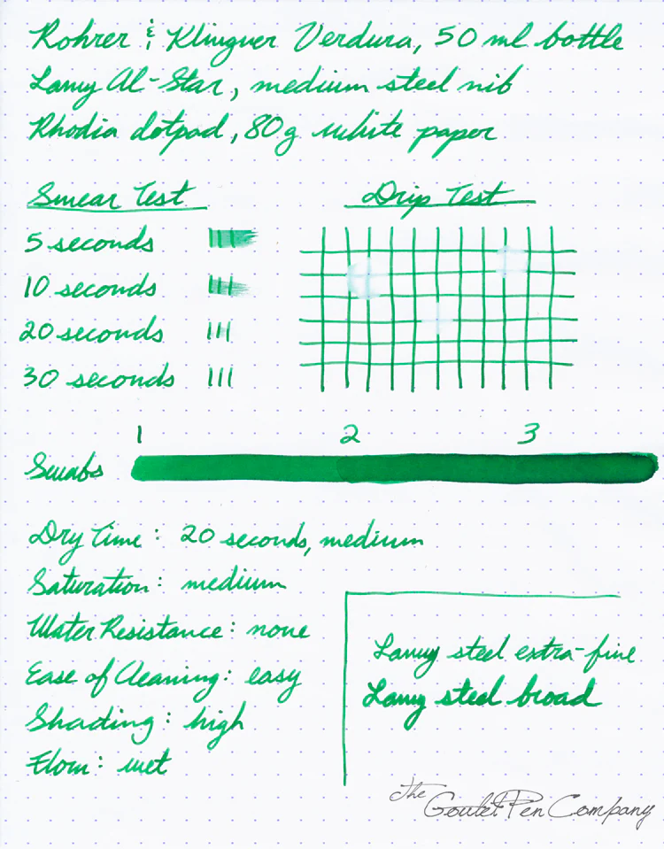 Rohrer & Klingner Verdura - Ink Sample - Image 2