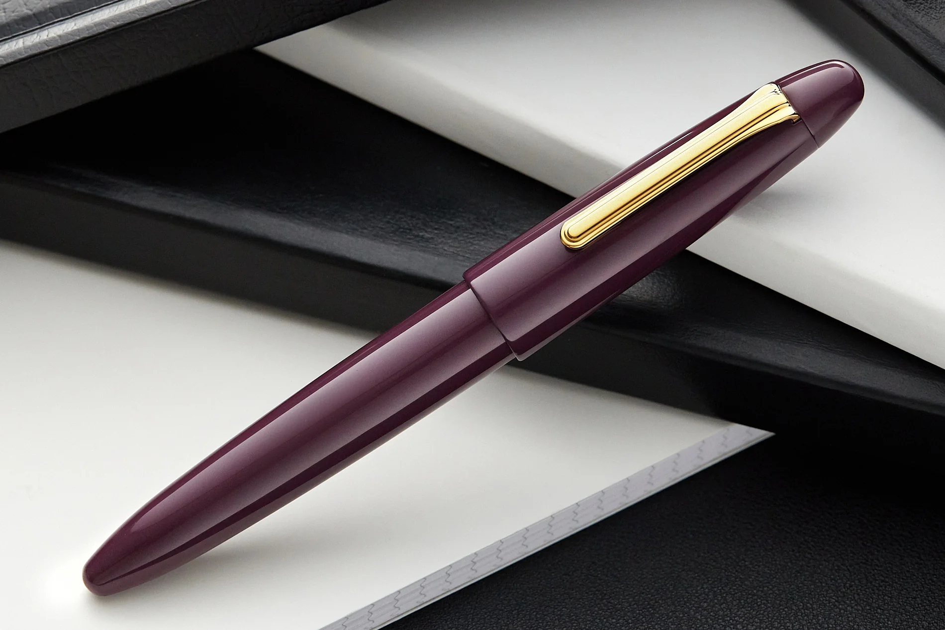 Sailor 1911 King of Pens Color Urushi Ebonite Fountain Pen - Lilac - Image 2