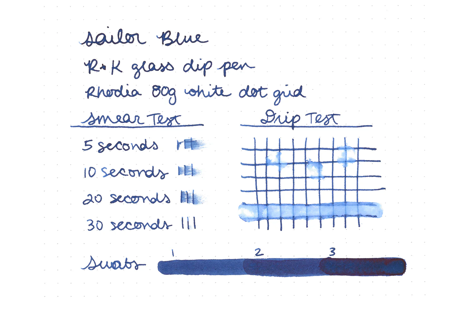 Sailor Blue - Ink Sample - Image 2