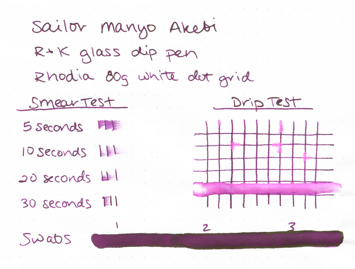 Sailor Manyo Akebi - Ink Sample - Image 2