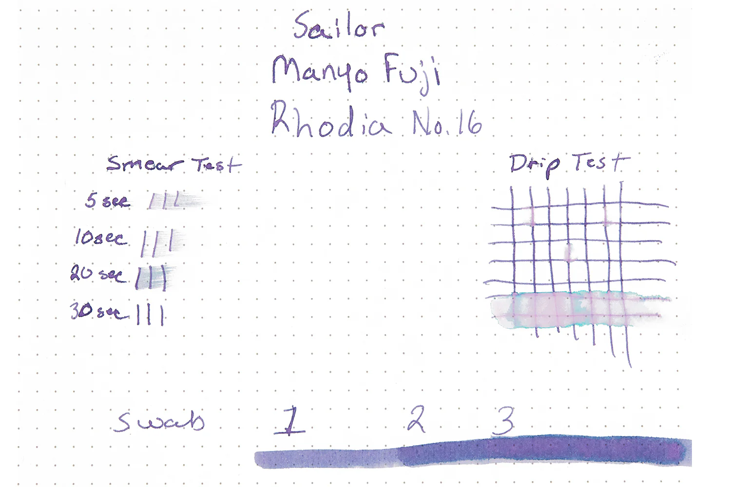 Sailor Manyo Fuji - Ink Sample - Image 10