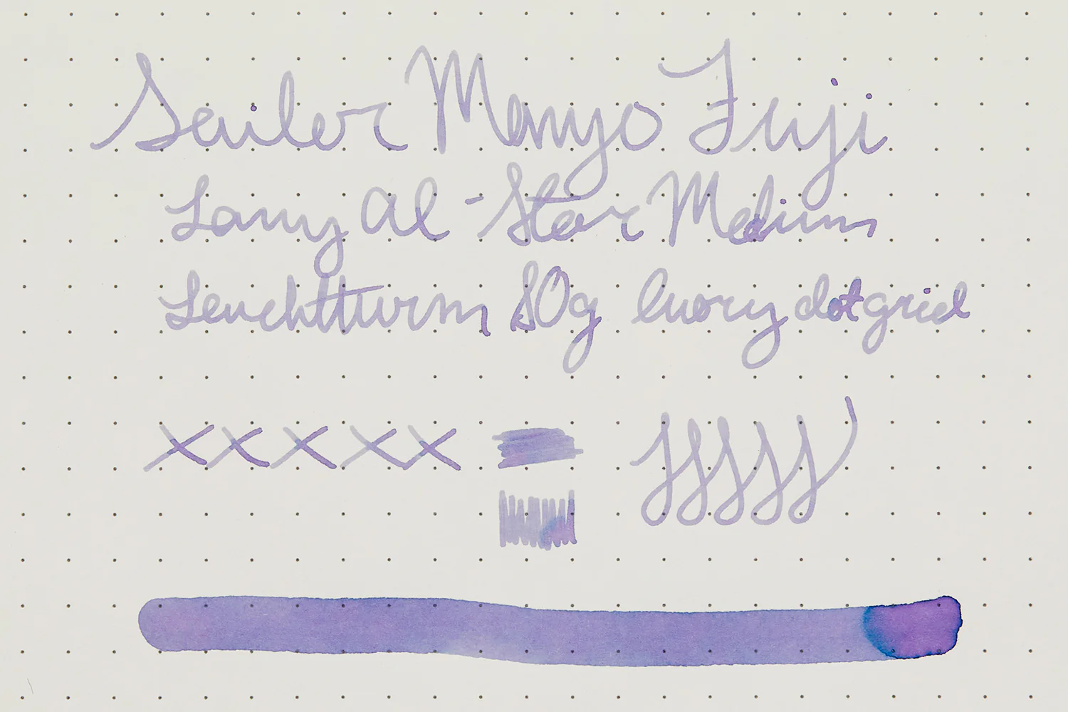 Sailor Manyo Fuji - Ink Sample - Image 7