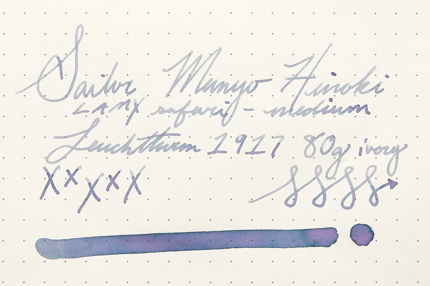 Sailor Manyo Hinoki - Ink Sample - Image 8