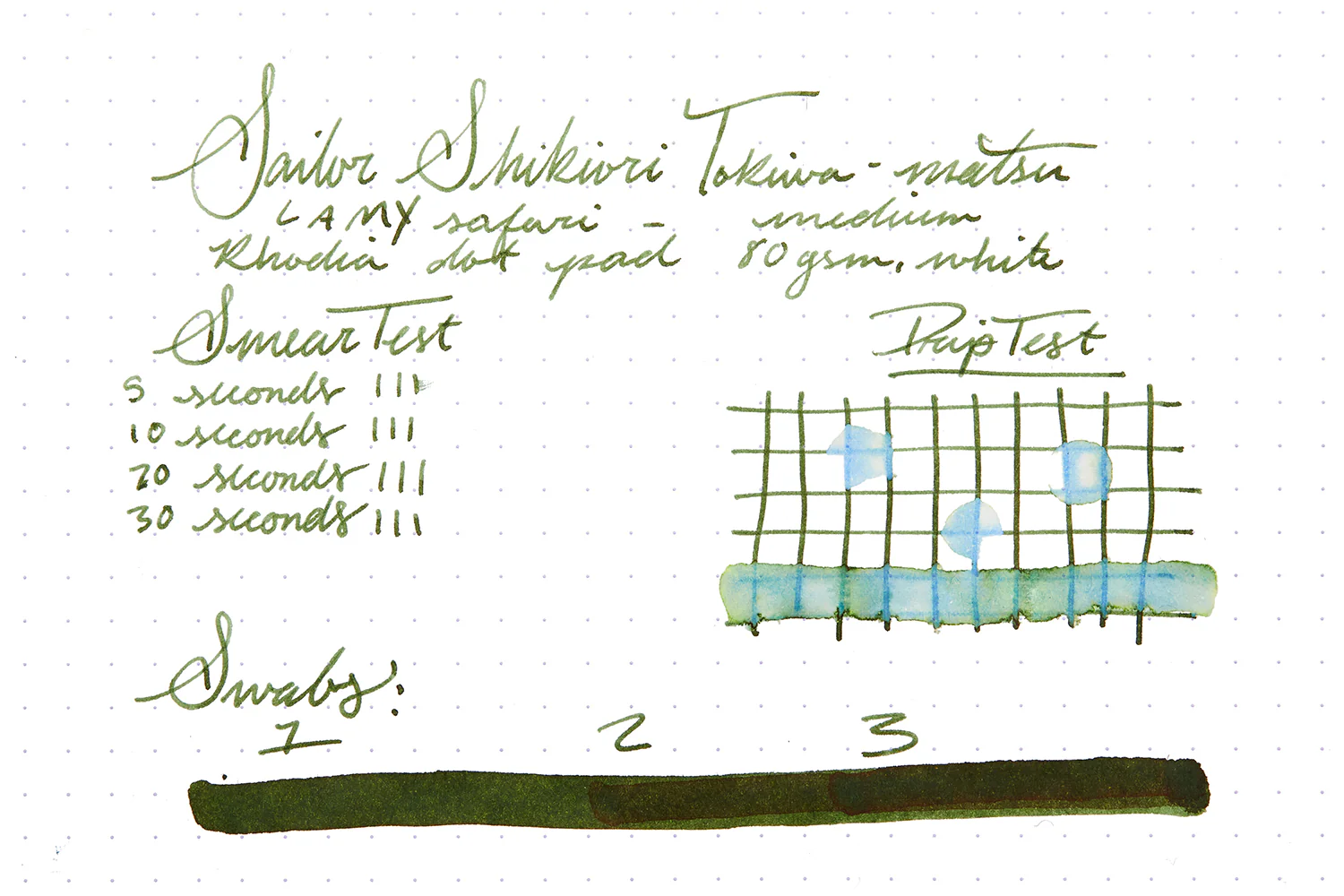 Sailor Shikiori Tokiwa-matsu - 20ml Bottled Ink - Image 8