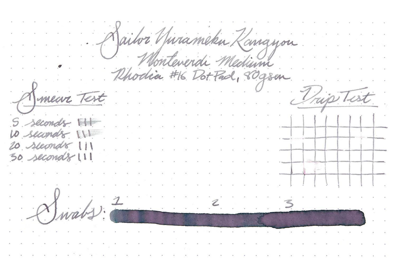 Sailor Yurameku Kangyou - Ink Sample - Image 8
