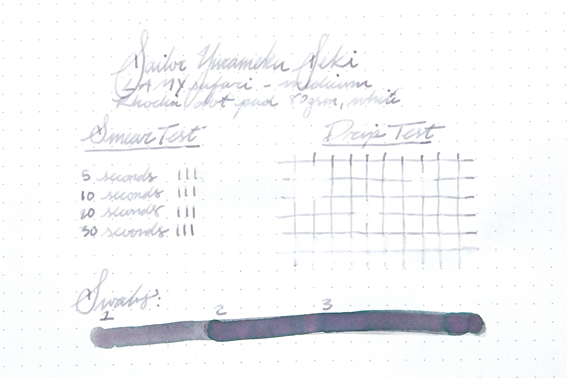 Sailor Yurameku Seki - Ink Sample - Image 6