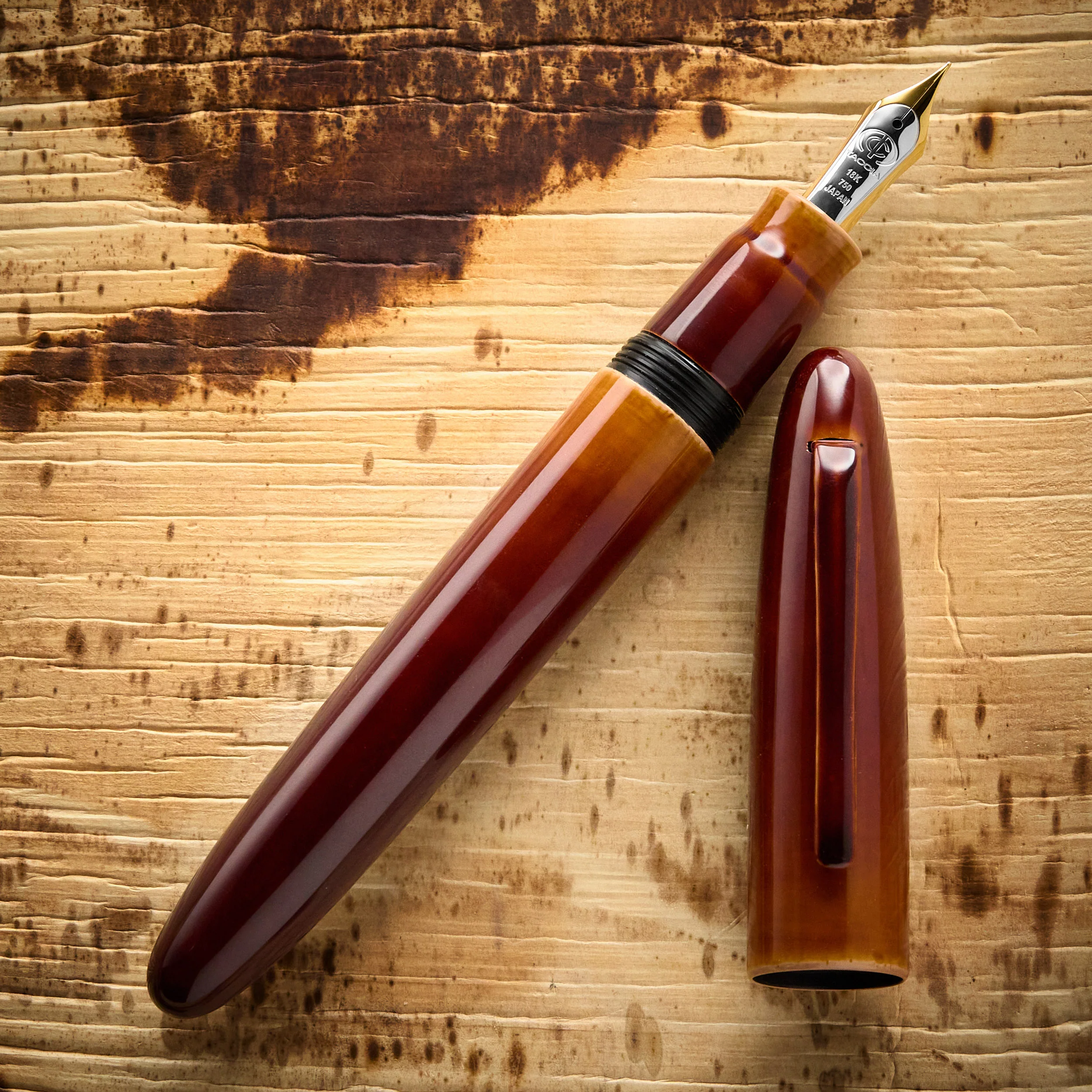 TACCIA Miyabi Earth Toki Tamenuri Fountain Pen (Limited Edition)