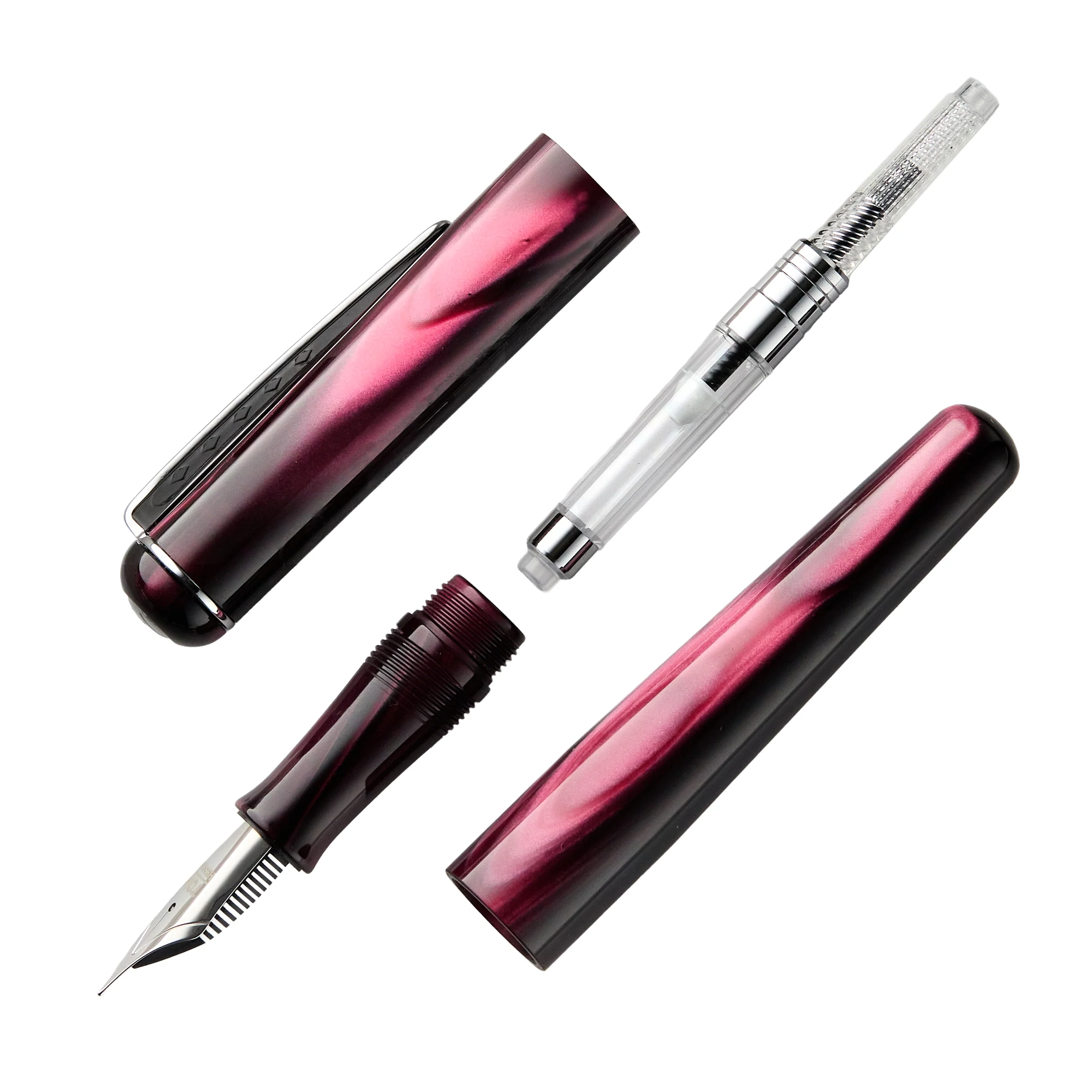 Tom Hessin Charles Fountain Pen - Castle Claret - Image 3