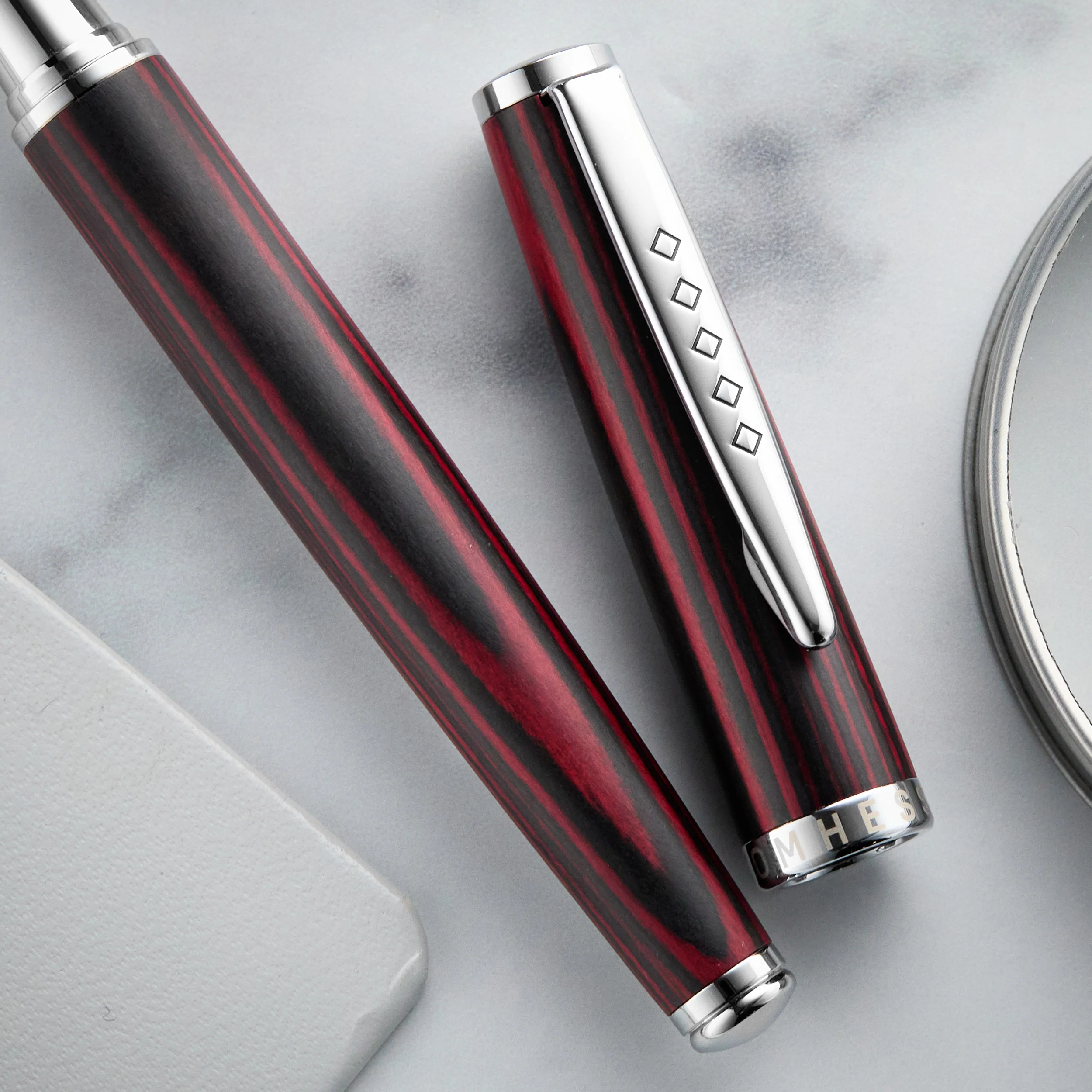 Tom Hessin Edinburgh Fountain Pen - Forth Bridge Red - Image 8