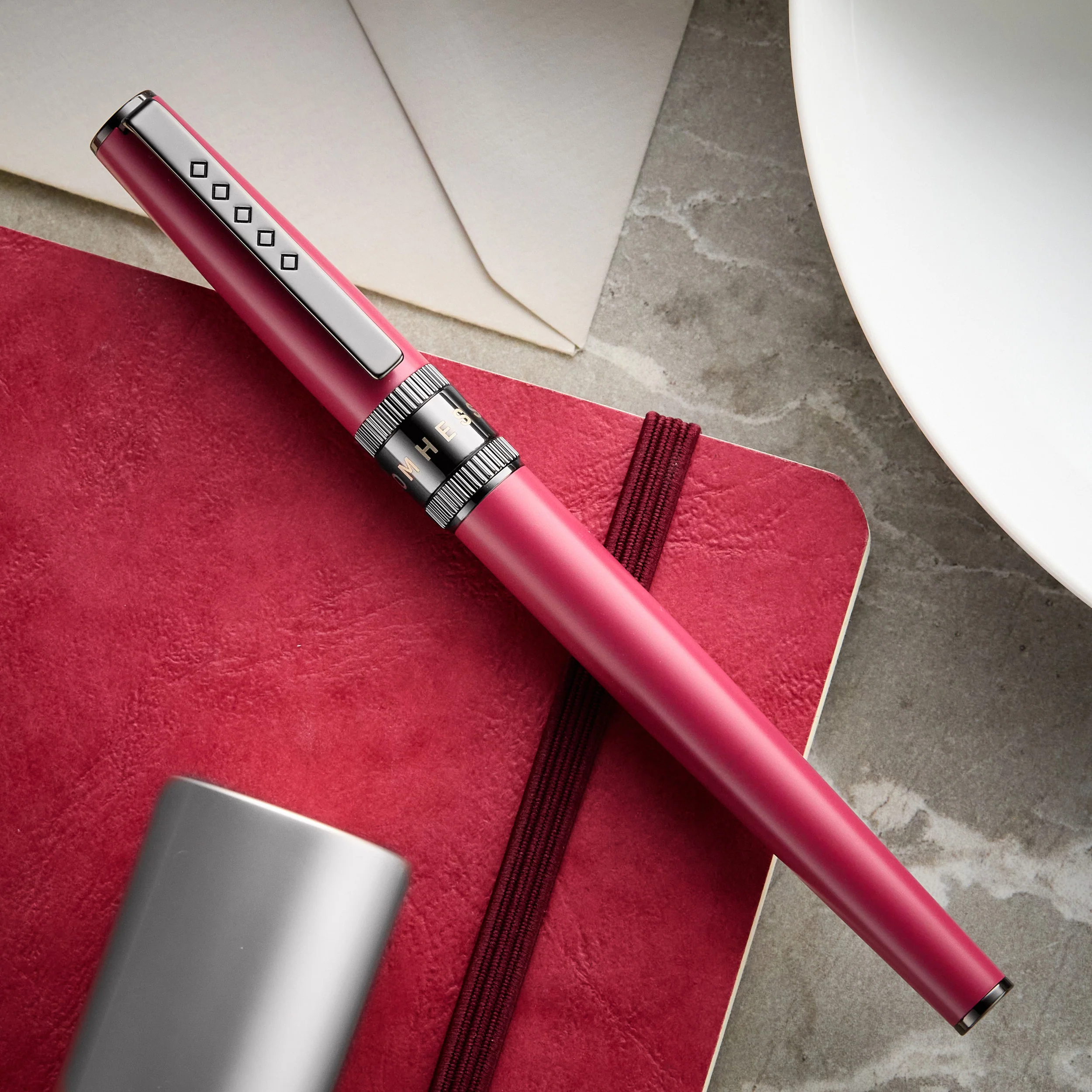 Tom Hessin Rebel Fountain Pen - Jewellers Rouge - Image 6