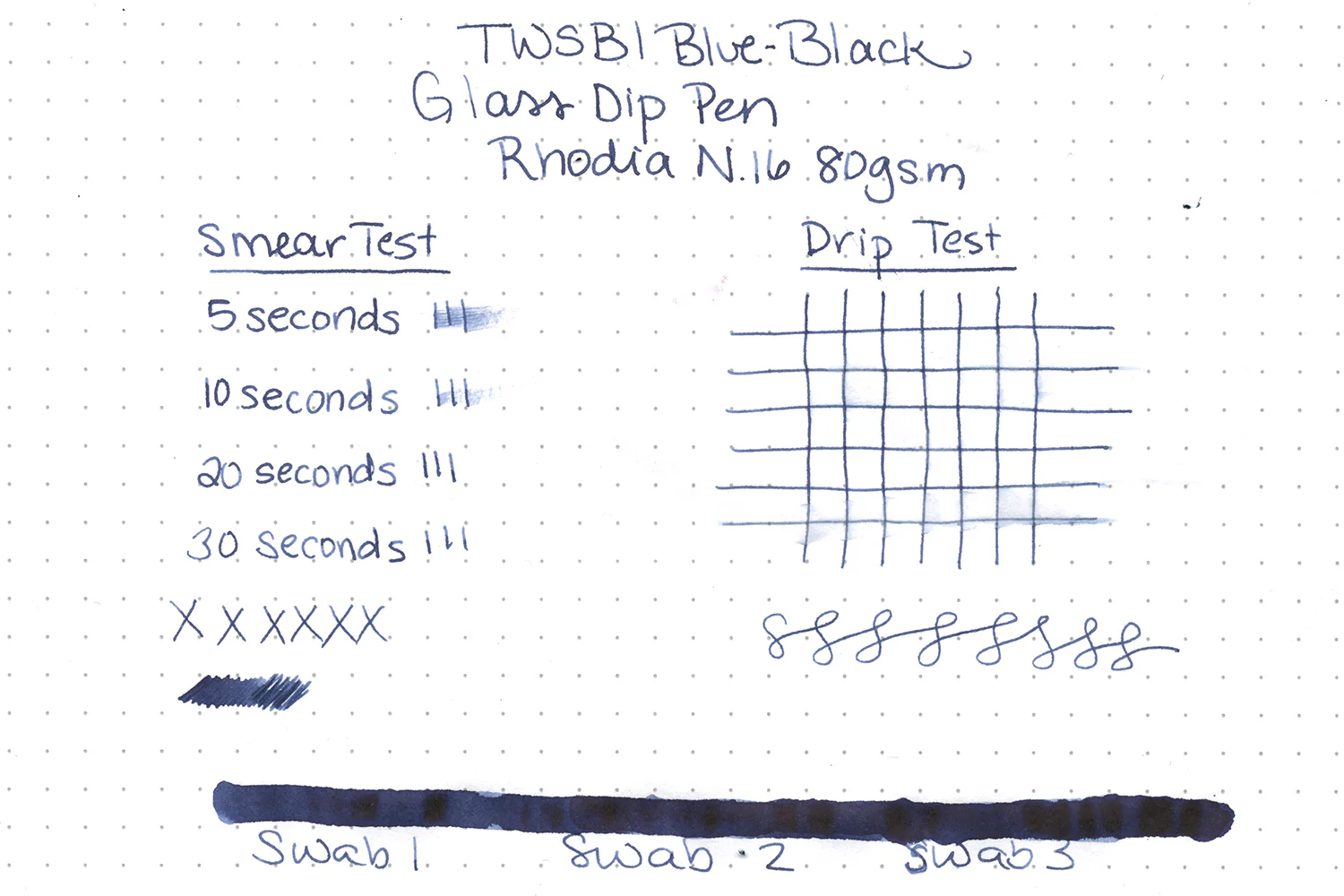 TWSBI Blue-Black - Ink Sample - Image 5