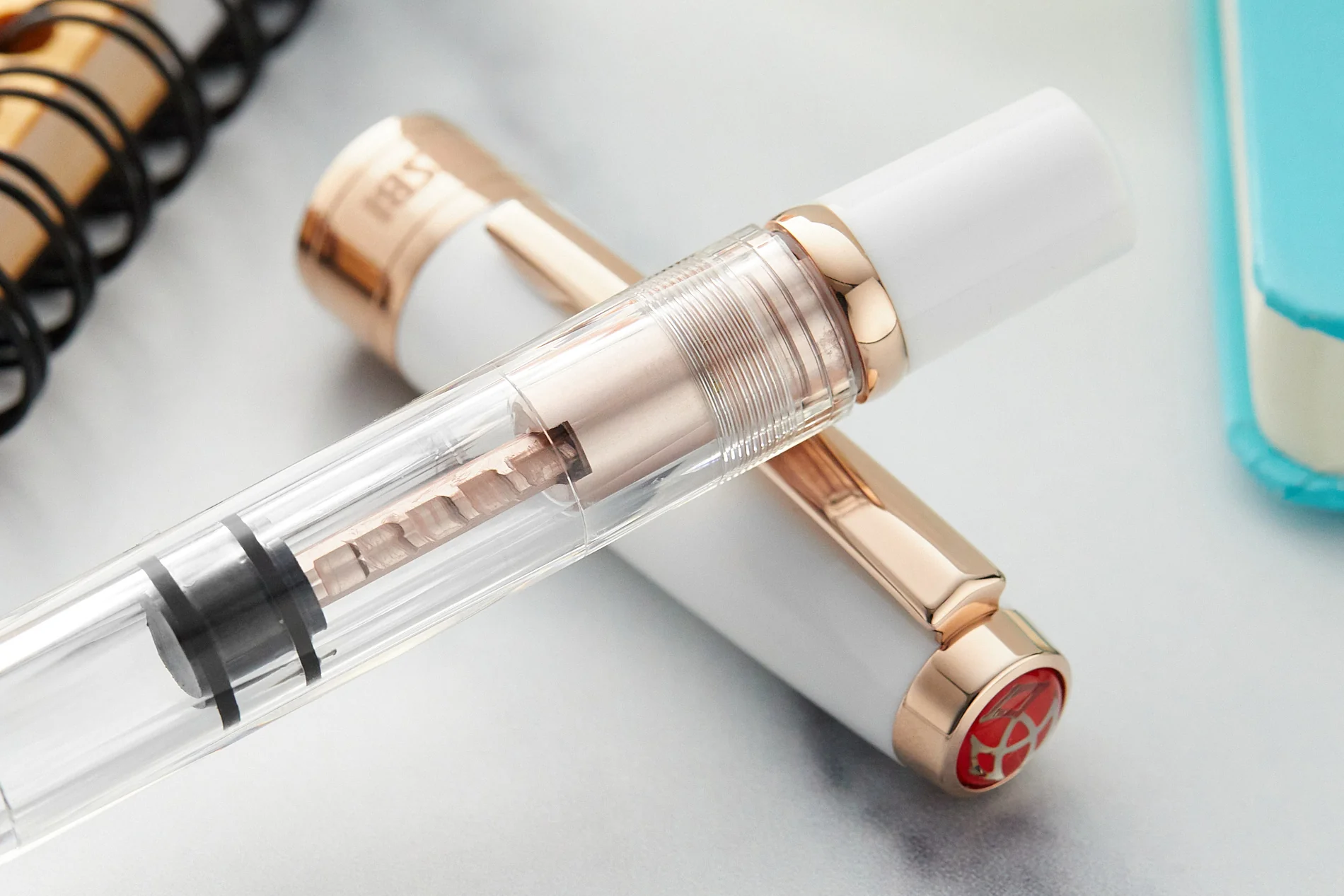 TWSBI Diamond 580 Fountain Pen - White RoseGold II - Image 10
