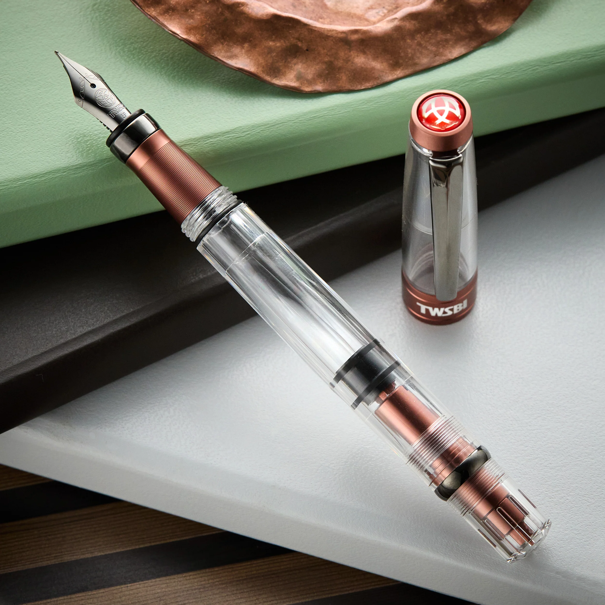 TWSBI Diamond 580ALR Fountain Pen - Affogato w/ Onyx - Image 6