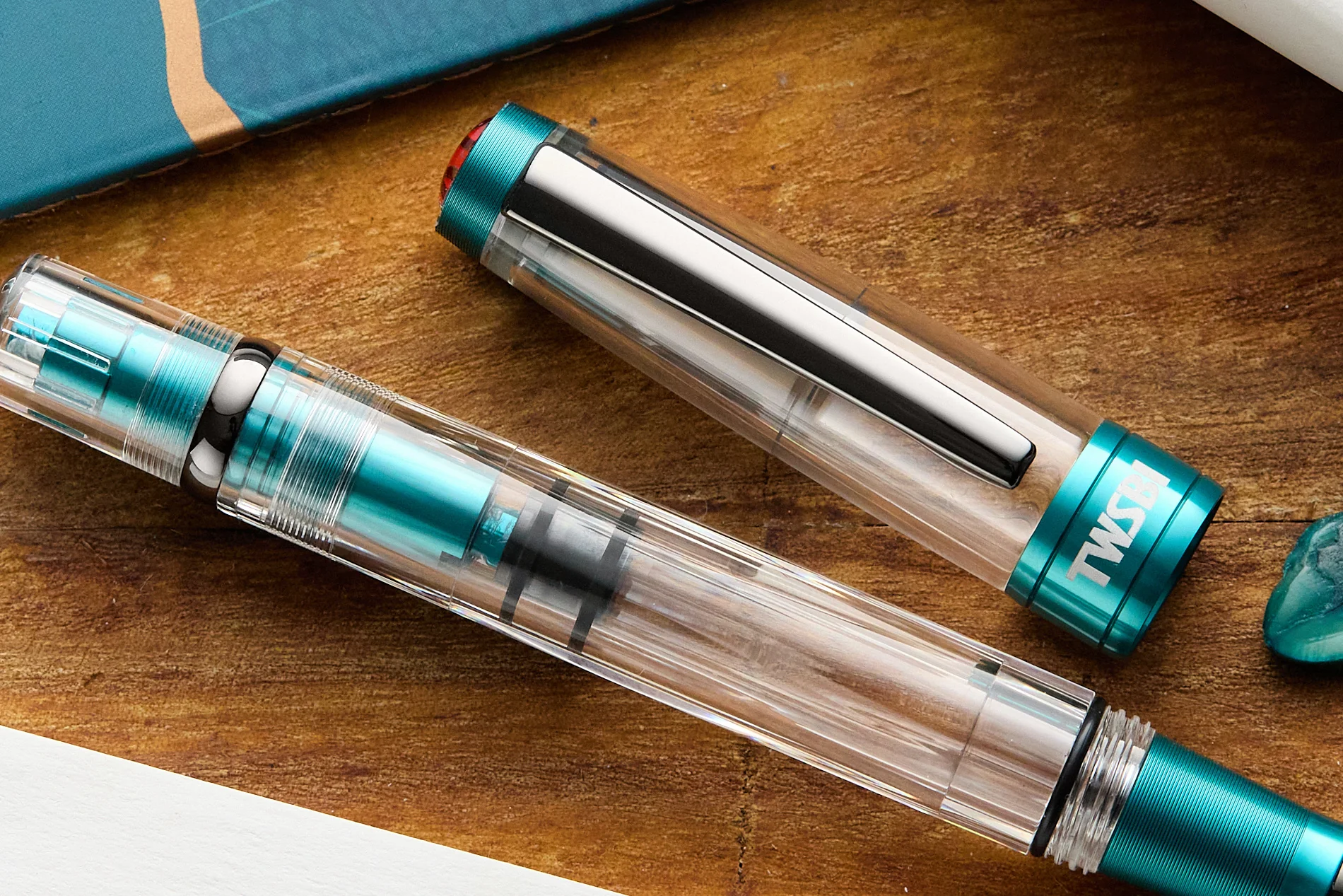 TWSBI Diamond 580ALR Fountain Pen - Caribbean w/ Onyx - Image 3