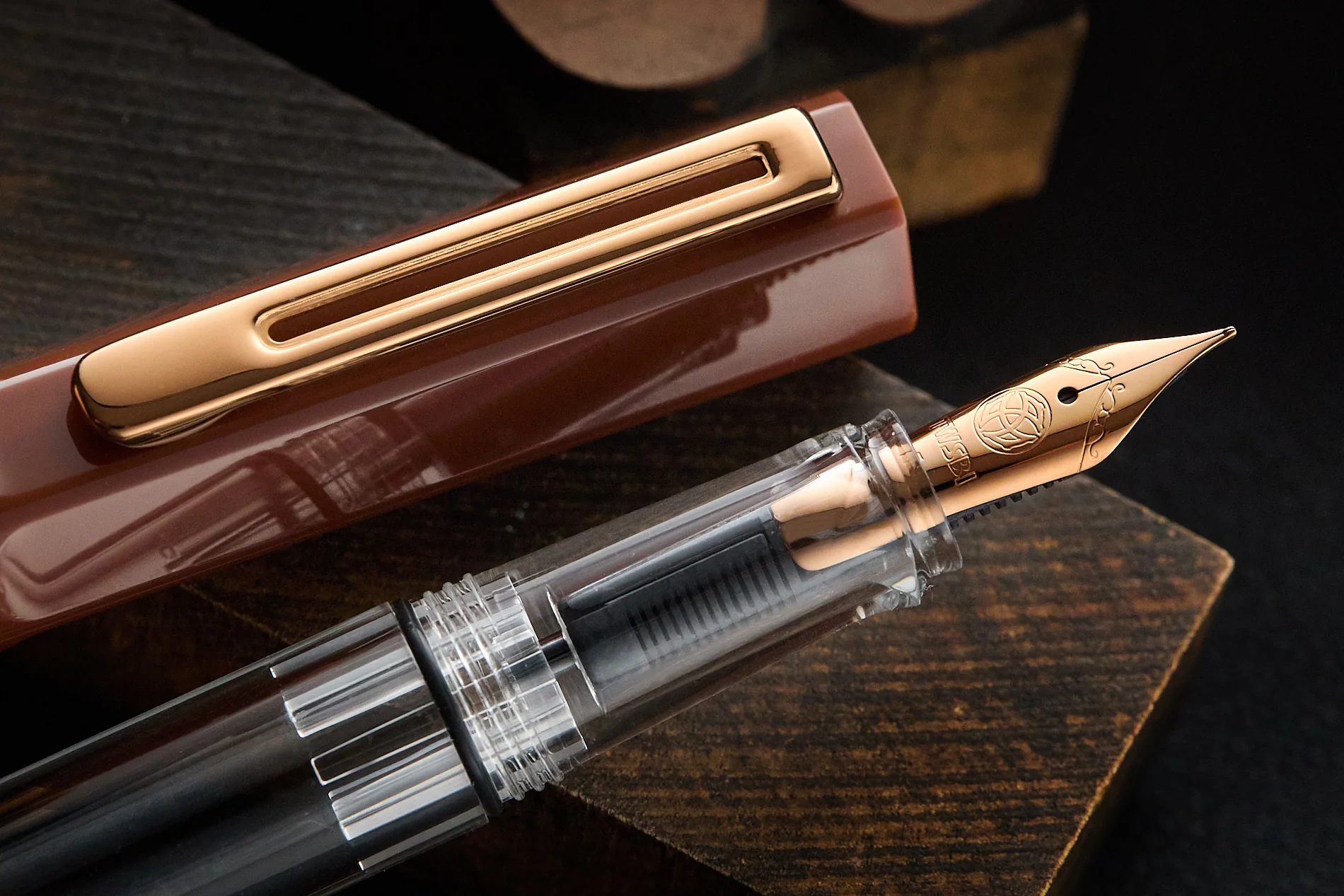 TWSBI ECO Fountain Pen - Espresso w/ Bronze Trim - Image 10