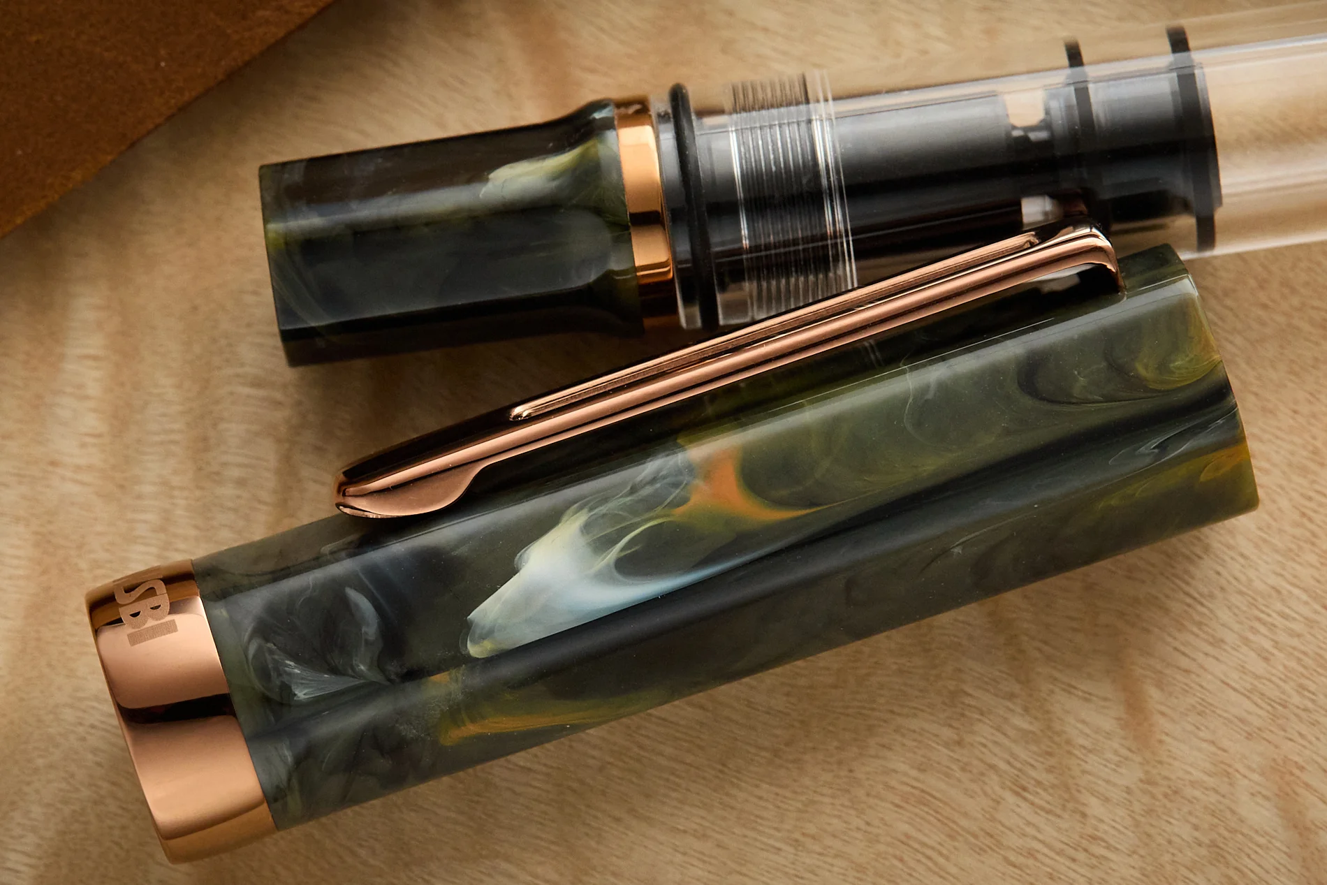 TWSBI ECO Fountain Pen - Serpentine w/ Bronze Trim - Image 7