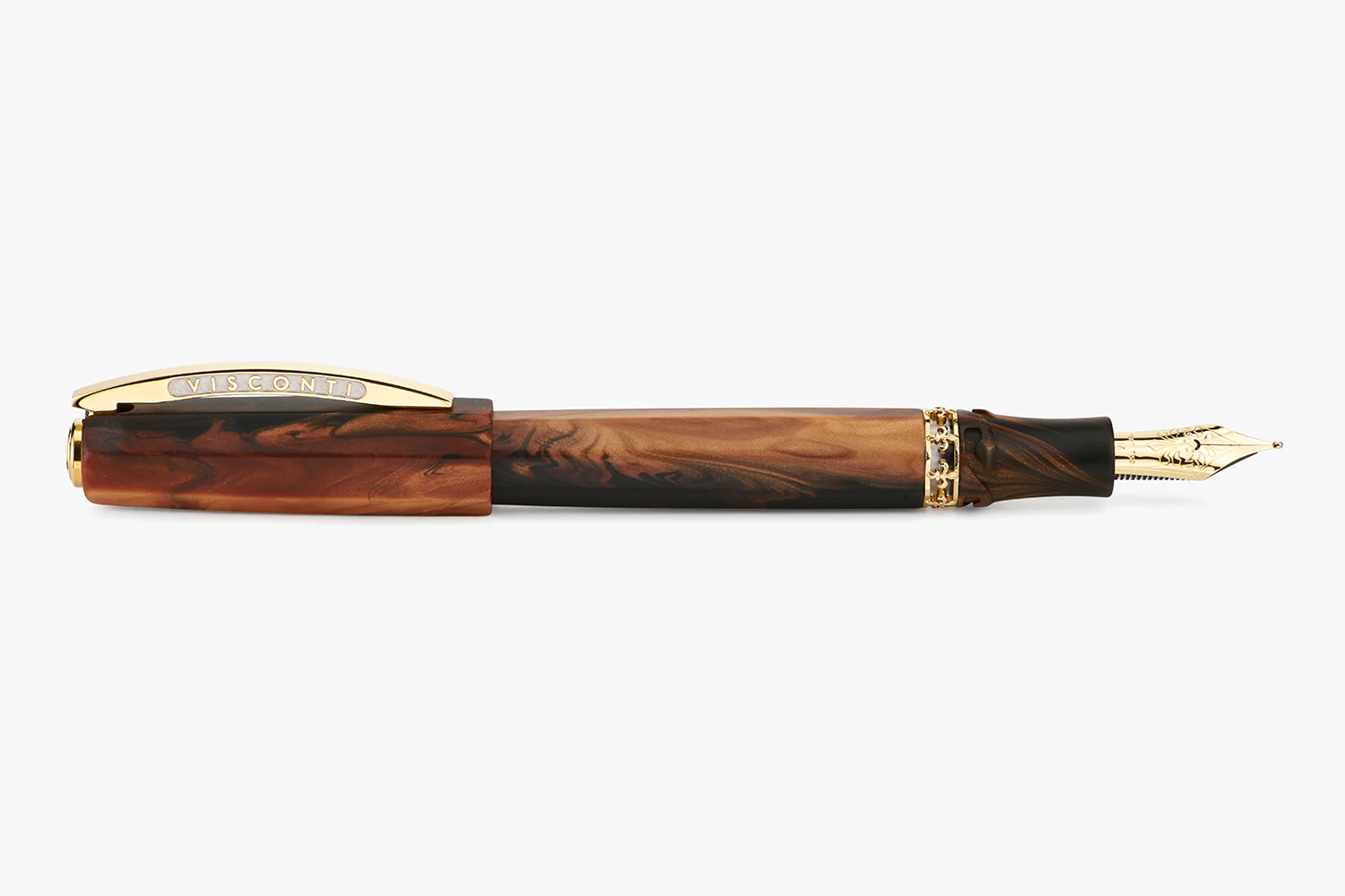 Visconti Medici Fountain Pen - Briarwood / Yellow Gold - Image 10