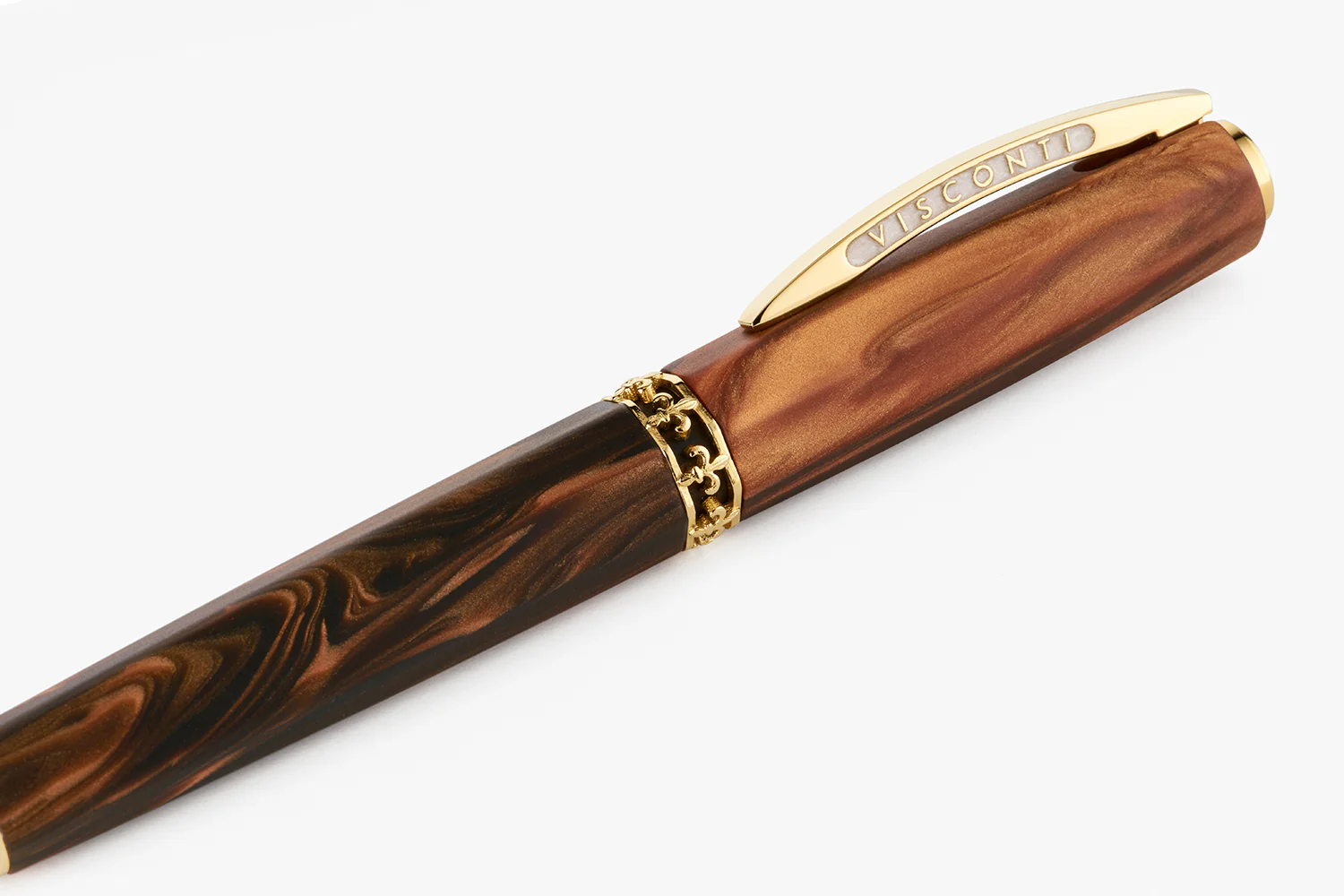 Visconti Medici Fountain Pen - Briarwood / Yellow Gold - Image 13