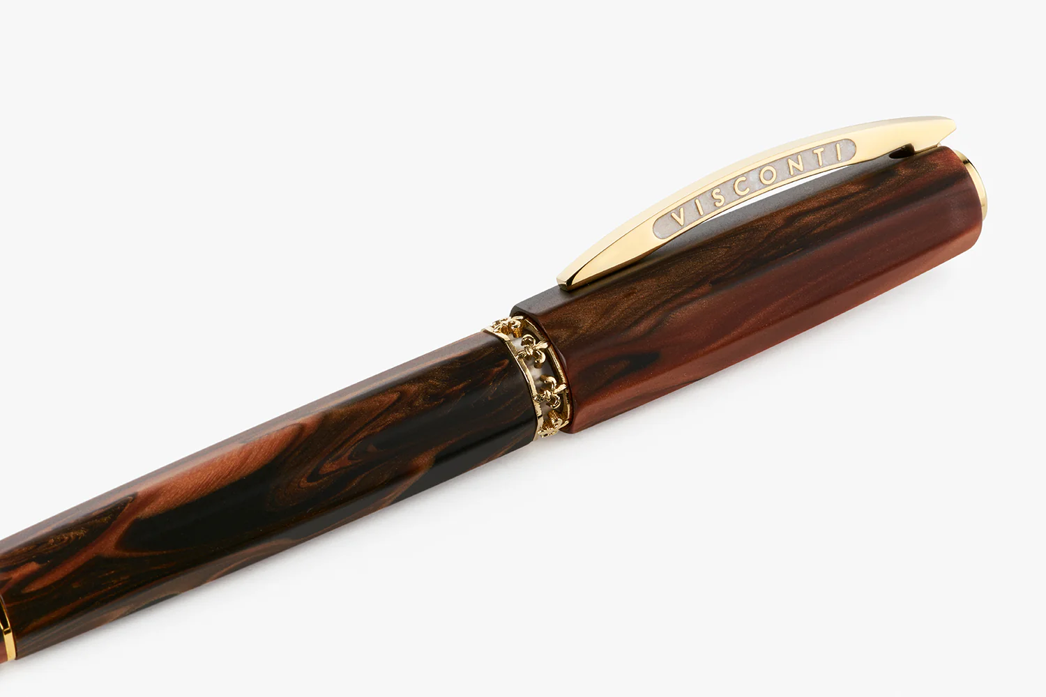 Visconti Medici Fountain Pen - Briarwood / Yellow Gold - Image 14